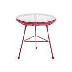 Table de jardin en fils de r�sine tress�s - terracotta - alios iii de mylia