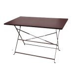 Table de jardin table � manger pliante dext�rieur en m�tal - longueur 110 x profondeur 70 x hauteur 73 ...