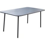 Table jardin en m�tal bilbao - 150 x 90 x 71 cm - gris