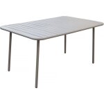 Table jardin en m�tal bilbao - 150 x 90 x 71 cm - taupe