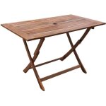 Table de jardin pliable - vidaxl - 120x70x75 cm - bois dacacia massif