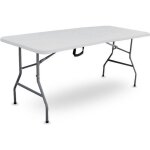 Table pliante 8 places 180 x 74 x 74 cm table ext�rieur rectangulaire poly�thyl�ne 175 kg max poign�e ...