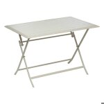 Table de jardin pliante carr�e azua argile 4 places en aluminium trait� en epoxy - hesp�ride