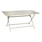 Table de jardin pliante carr�e azua argile 6 places en aluminium trait� en epoxy - hesp�ride