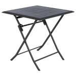 Table de jardin pliante carr�e azua graphite 2 places en aluminium trait� �poxy - hesp�ride