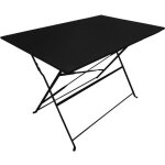 Table de jardin pliante - paris prix - palerme - mtal - noir - design