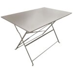 Table de jardin pliante - paris prix - palerme - métal - taupe - rectangulaire Table de jardin pliante - paris prix - palerme - métal - taupe - rectangulaire