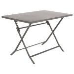 Table de jardin pliante rectangulaire greensboro tonka 4 places en acier trait� �poxy - hesp�ride