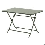 Table de jardin pliante rectangulaire greensboro vert laurier 4 places en acier - hesp�ride