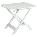Table de jardin pliante - tevere - 79x72x70 cm - blanc - polypropyl�ne