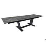 Table de jardin - proloisirs - amber - aluminium - extensible 180 / 280 cm - graphite / lunar