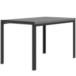 Outsunny - table de jardin en résine tressée - résine tressée - 120x70x72cm - gris Outsunny - table de jardin en résine tressée - résine tressée - 120x70x72cm - gris