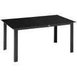 Outsunny - table de jardin - aluminium - 150x90x74cm - noir Outsunny - table de jardin - aluminium - 150x90x74cm - noir