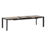 Table de jardin rectangulaire extensible alu evasion 8 / 10 places effet bois + 10 fauteuils piazza - ...