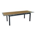Table de jardin - rectangulaire - extensible - structure en aluminium - 8 / 10 p. - louisiane - proloisirs ...