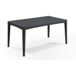 Table de jardin - rectangulaire - gris graphite - en r�sine - 6 personnes - girona - allibert by keter ...