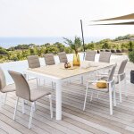 Table de jardin rectangulaire paradize acacia en aluminium - hesp�ride