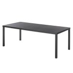 Table de jardin rectangulaire piazza graphite 8 places en aluminium trait� �poxy - hesp�ride