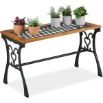 Table de jardin rectangulaire relaxdays