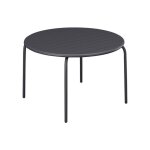 Table de jardin ronde d. 130 cm en m�tal - gris anthracite - mirmande de mylia