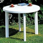 Table de jardin ronde - ipae progarden - Ø90 cm - blanc - polypropylène Table de jardin ronde - ipae progarden - Ø90 cm - blanc - polypropylène