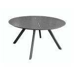 Table de jardin - proloisirs - seven - ronde - aluminium - 150 cm - graphite