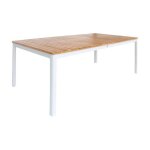 Table de jardin senora acacia blanc avec coins arrondis. 10 places. 200 x 100 x 75 cm