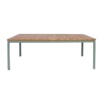 Table de jardin senora acacia kaki avec coins arrondis. 10 places. 200 x 100 x 75 cm