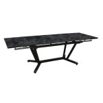 Table de jardin vita graphite / magma en aluminium 180 / 230 / 280 x100 cm - plateau kedra Table de jardin vita graphite / magma en aluminium 180 / 230 / 280 x100 cm - plateau kedra