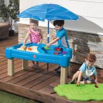 Table de jeu sable et eau cascade - step2 - avec parasol et accessoires - pour enfant  partir de 18 ...