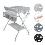 Table � langer avec motif nuage pour b�b� 0 - 12 mois hauteur r�glable 95 - 101cm et pliable pour gain ...