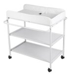 Table  langer multifonctionnelle et pratique - jeobest - blanc - 84 * 48 * 90cm - 3 couches - 60kg