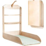 Table  langer murale et rabattable - roba - bois naturel - tagres intgres - design minimaliste