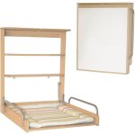 Table  langer murale rabattable - roba - dschungelbaby - matelas ray multicolore inclus - 2 tagres ...