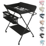 Table  langer pliable et portable table  langer pliante chambre bb rglable en hauteur (gris)