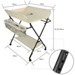 Table � langer pliable et portable avec roulettes et panier hauteur r�glable cadre m�tallique tissu oxford ...