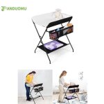 Table � langer pliante avec panier de rangement � c�t� structure en fer charge max 25kg pour nouveaux ...