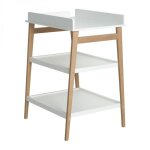 Table à langer - quax - hip - bois - blanc / naturel - design contemporain Table à langer - quax - hip - bois - blanc / naturel - design contemporain