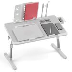 Table de lit pliable - flasidu - bureau de lit pour ordinateur portable - r�glable - antid�rapant - compacte ...