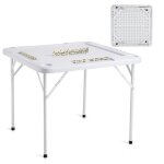 Table de mahjong pliante carr� - vevor - 4 joueurs - avec 4 porte - gobelets 4 plateaux � jetons - puzzles ...