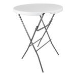 Table mange debout pliable - diamtre 80cm h110cm - table haute pliante de bar - plateau rsine structure ...