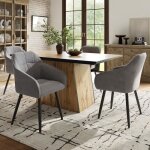 Table à manger - redom - marron - 1385x80x75cm - 4 - 6 personnes - design contemporain Table à manger - redom - marron - 1385x80x75cm - 4 - 6 personnes - design contemporain