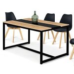 Table  manger 150 cm meuble design industriel 6 places salon salle  manger