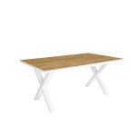 Table à manger 170 capacité pour 8 convives 167x90x75cm robuste et stable couleur chêne et blanc rf1092 ... Table à manger 170 capacité pour 8 convives 167x90x75cm robuste et stable couleur chêne et blanc rf1092 ...