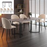 Table � manger avec 4 chaises salle � manger - beige - 4 places - rectangulaire