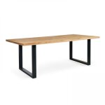 Table � manger en bois 200 x 95 x 75 cm - oviala