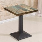 Table � manger carr�e huole - style industriel - 60 * 60 * 75 cm - capacit� de charge 120 kg