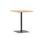 Table à manger carrée trakt avec plateau finition chêne et pieds en métal noir - 60x60 cm - bois Table à manger carrée trakt avec plateau finition chêne et pieds en métal noir - 60x60 cm - bois