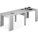 Table à manger console extensible coloris béton - 50 - 235 cm (longueur) x 90 cm (largeur) x 78 cm (hauteur) ... Table à manger console extensible coloris béton - 50 - 235 cm (longueur) x 90 cm (largeur) x 78 cm (hauteur) ...