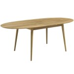 Table ovale 6 / 8 personnes extensible en bois clair 170 / 200 cm - eddy - rendez - vous dco